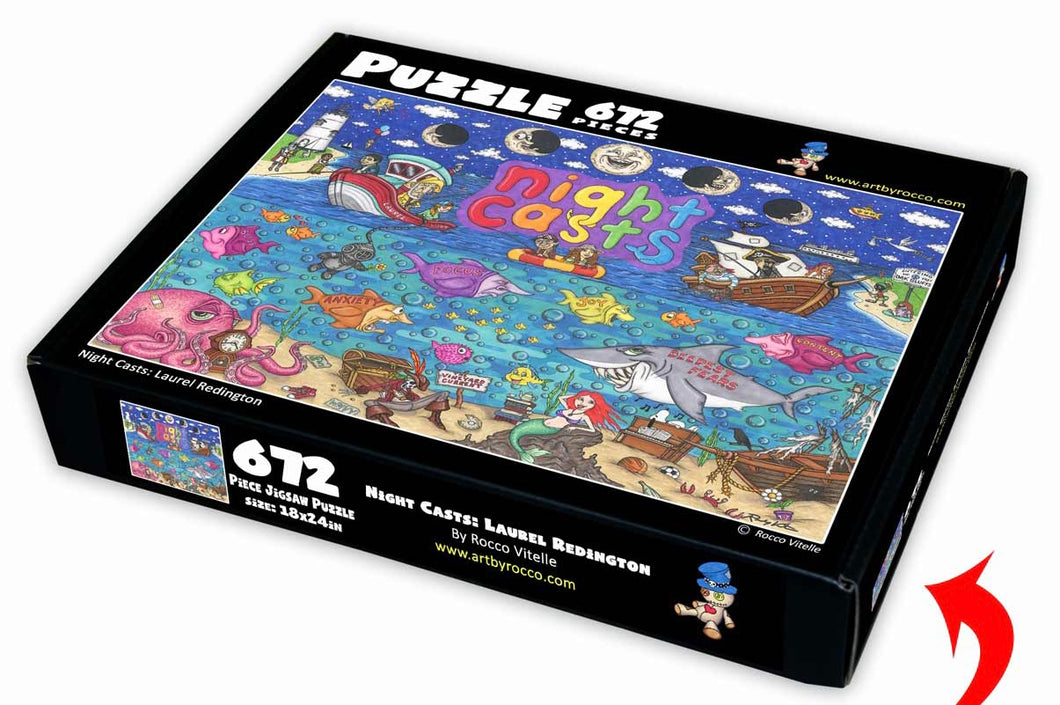 Night Casts: Laurel Redington …… 672 piece Jigsaw 🧩 Puzzle