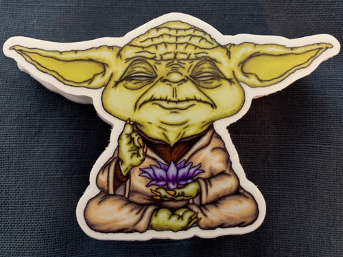 Yoda Buddha Sticker